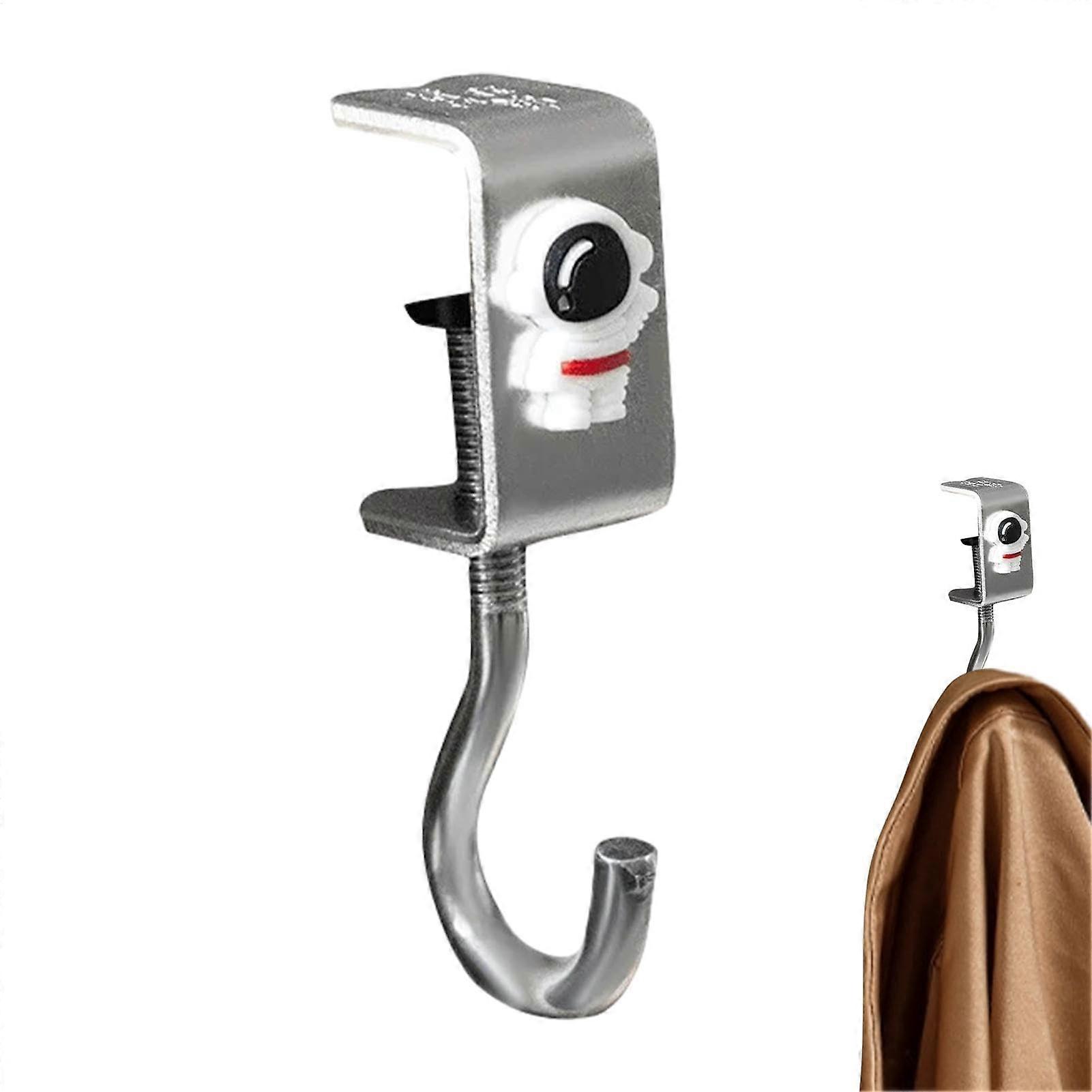 Helmet holder – adjustable helmet holder, swivel headphone hook  removable hooks for table edge, office hook for school bag, water bottle astronaut.