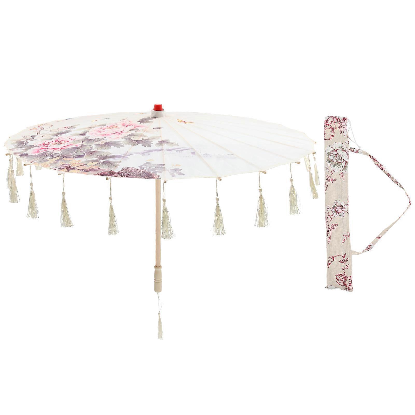 Asian Umbrella With Tassels Suitable For Photo Shoots And Special Occasions Elegantly Crafted 1 Set