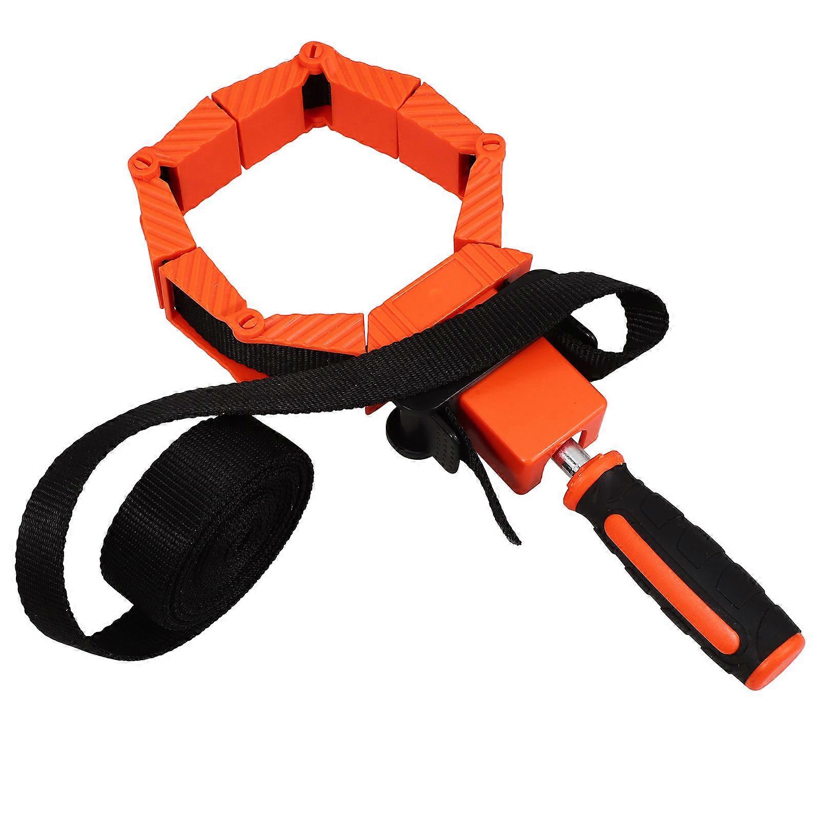 Orange Nylon Strap Clamps for Home Use Adjustable Band Clamp with Strong Grip and Versatile Angles
