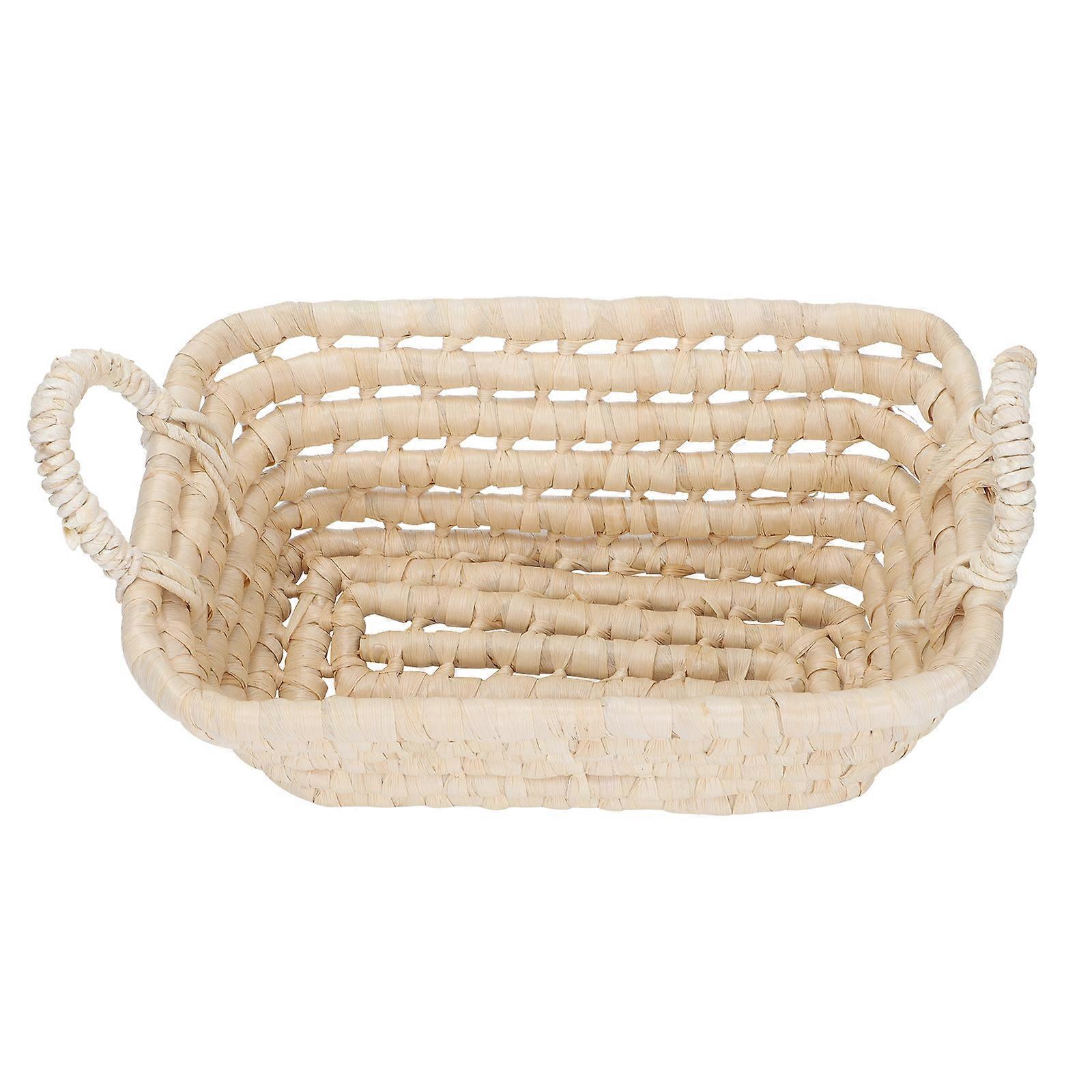 Light Yellow Mini Snacks Arrangement Basket for Home Use Portable and Lightweight 1pc
