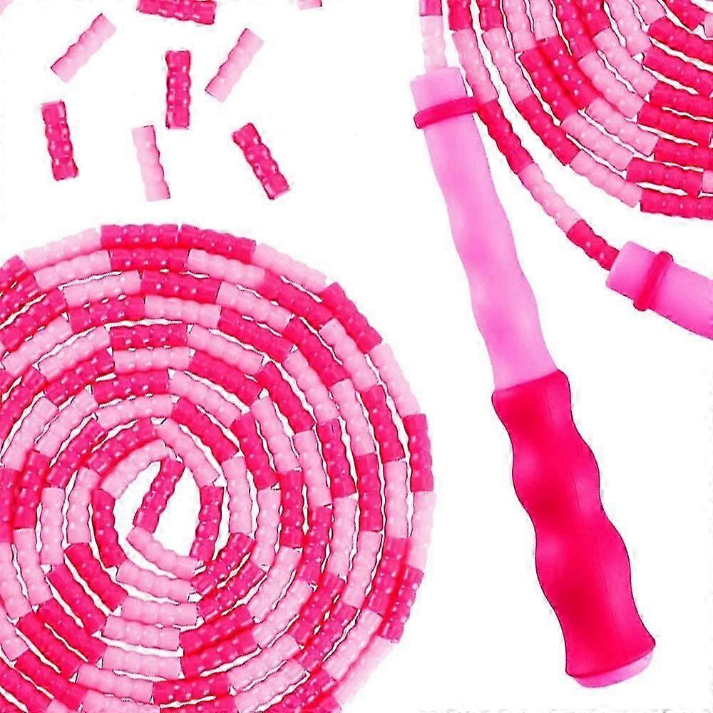 Springtouw Zacht Kralen Segment Springtouw Knoopvrij Anti-Tangle Springtouw Verstelbaar voor Mannen, Vrouwen en Kinderen - Tangle 9ft