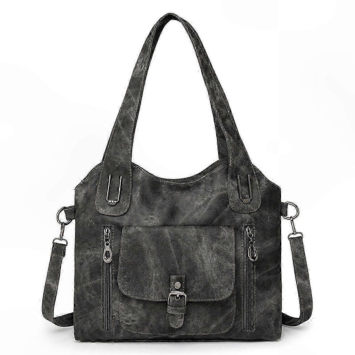 Sac à bandoulière en cuir noir Sac à main élégant compact pour une utilisation de mode décontractée