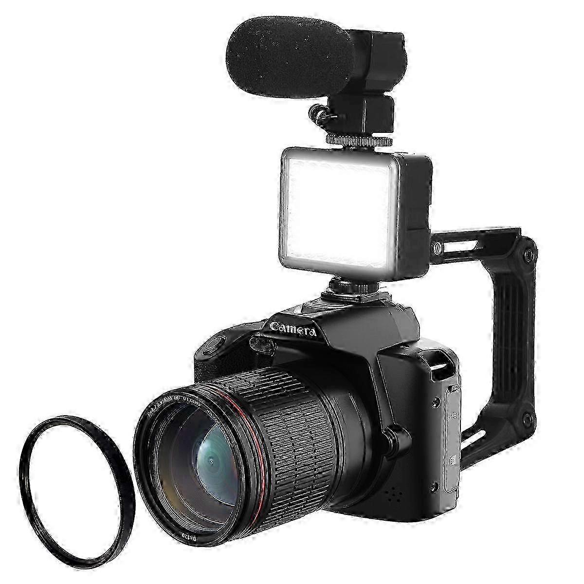 4K WiFi Digital Camera 64MP Vintage Camcorder for Video Recording Vlogging and Webcam with Zoom Lens