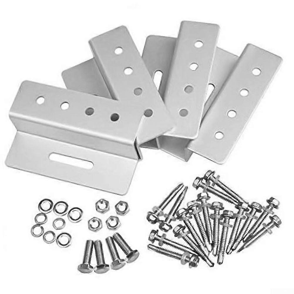 Aluminium-Z-Halterungen For Robust Solar Module Mounting 4-Piece Set With Necessary Screws And Nuts For Motorhomes
