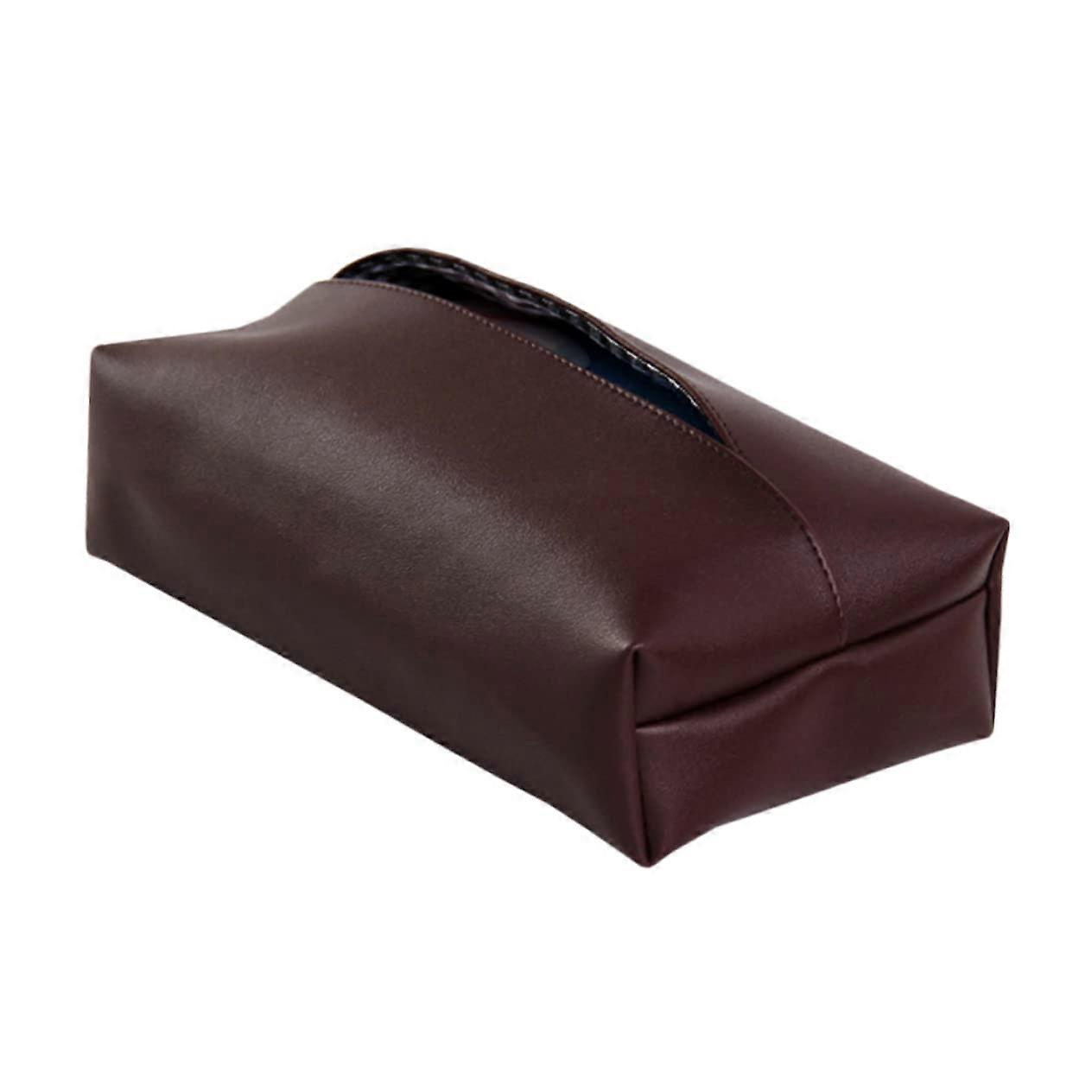 PU Napkin Box Waterproof Tissue Dispenser For Home Stylish Fabric Box With Large Opening Compact Napkin Storage