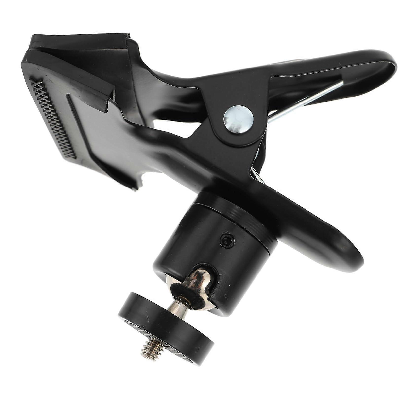 Tripod Camera Clip Mount with Rotatable Ball Head and Thread for Flash Reflector, Versatile for Photo and...