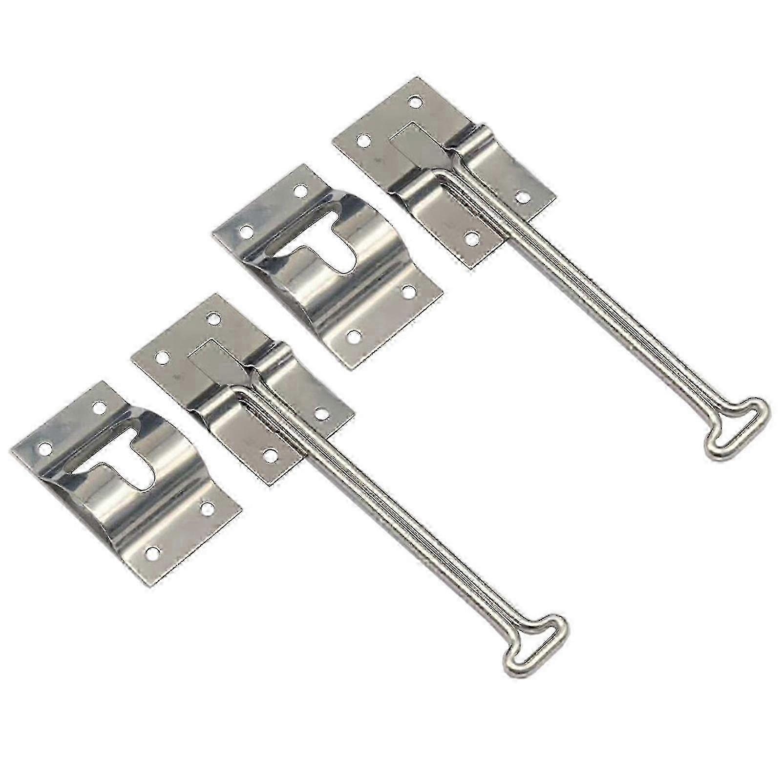 2 Sätze 6 Zoll LKW Edelstahl Easy Install T Latch RV Türhalter Edition 0903