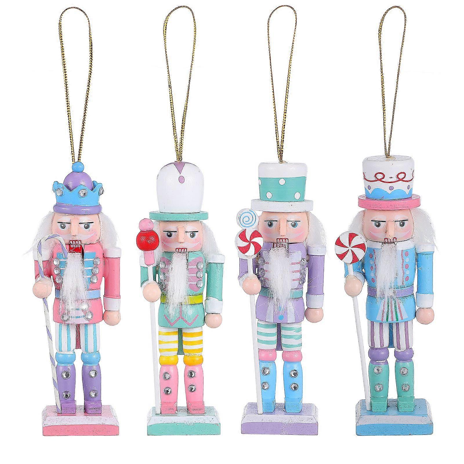 4pcs Christmas Nutcracker Decoration Nutcracker Ornament Xmas Traditional Decorations