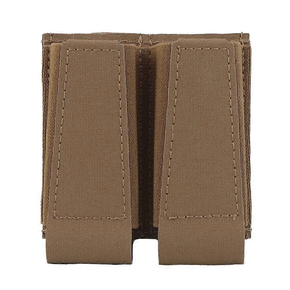 Tactical Open MOLLE Double Magazine Pouch 9MM Mag Pouch Holster Mag Carrier Jagdausrüstung Halter Braun