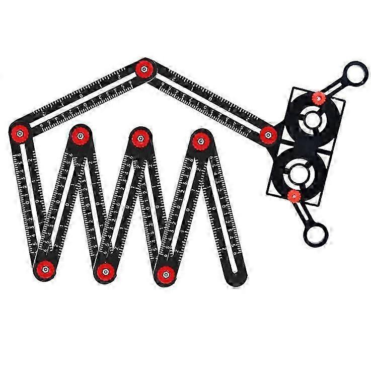 Aluminum alloy multi-function six-fold ruler angle finder universal...