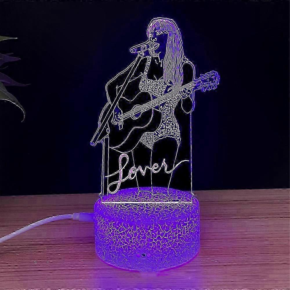 3D LED Night Light with Touch Control 7 Colors Changing Desk Lamp for Home Room Table Decor