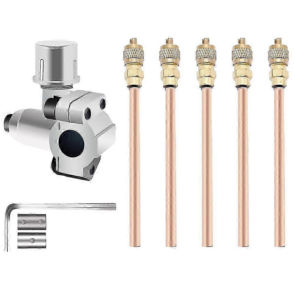 1Pcs Piercing Valve Line Tap Valve Compatible for 1/4, 5/16, 3/8inch Outside Diameter Pipes,1/4 SAE Service Access Valve