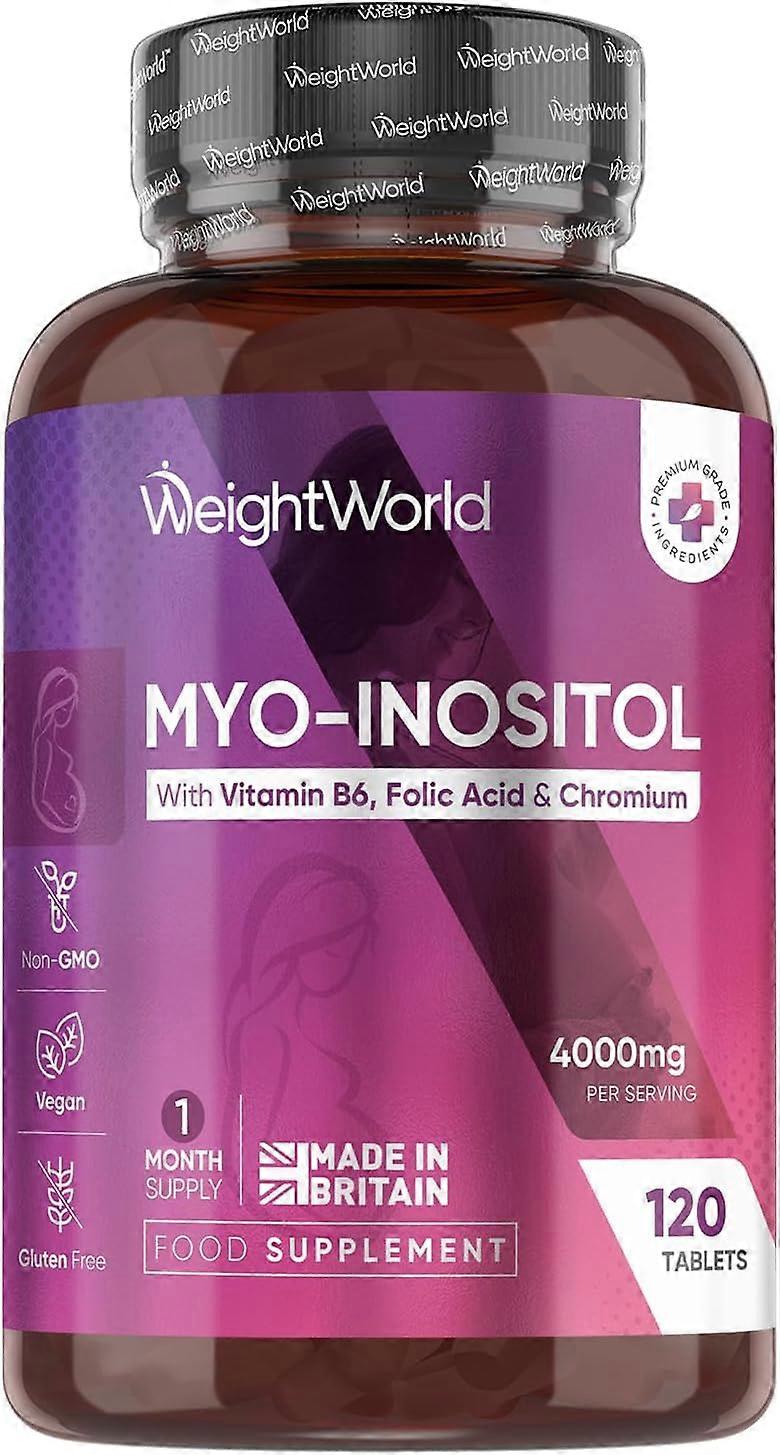 Inositol Tablets | 4000mg Myo-Inositol Supplements | 120 Vegan Tablets