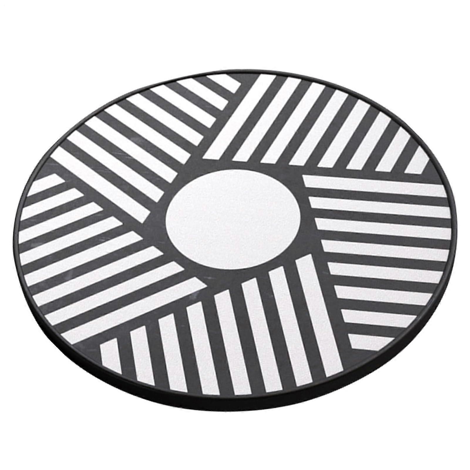 Wobble Balance Board for Core Strength Training, Anti-Slip Wooden Deck, Black and White Stripes for Adults and Seniors