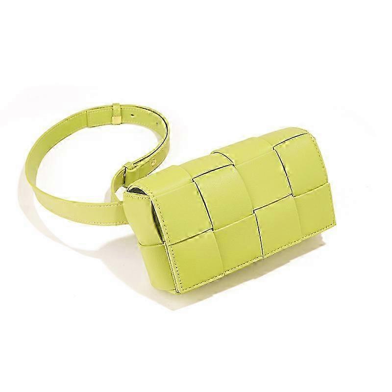 Cowhide Women's Bag Woven Pillow Small Square Bag Multi Back Fashio...