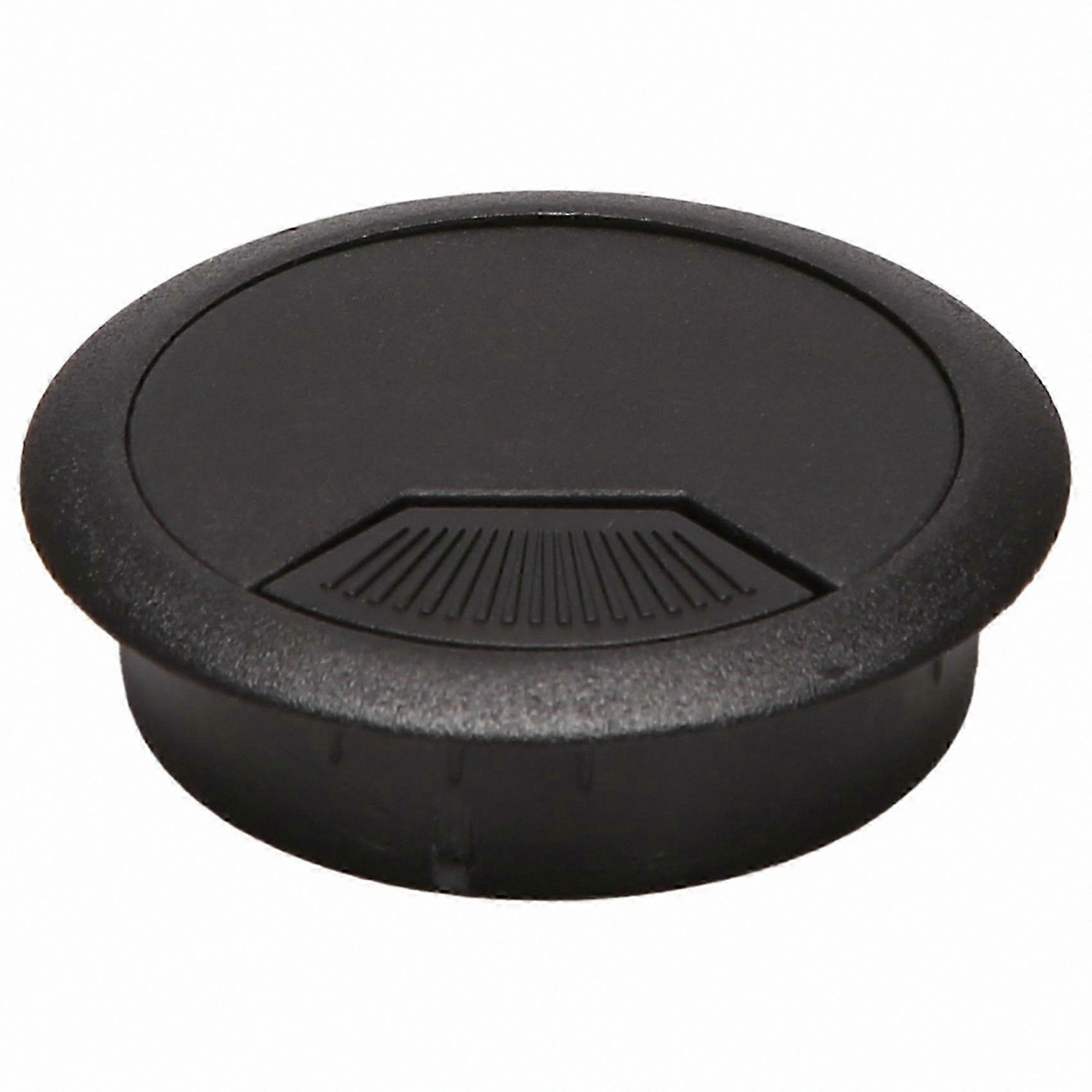 2er Pack 50mm Tischkabeldurchführungen, Drahtlochabdeckung, schwarze Farbe