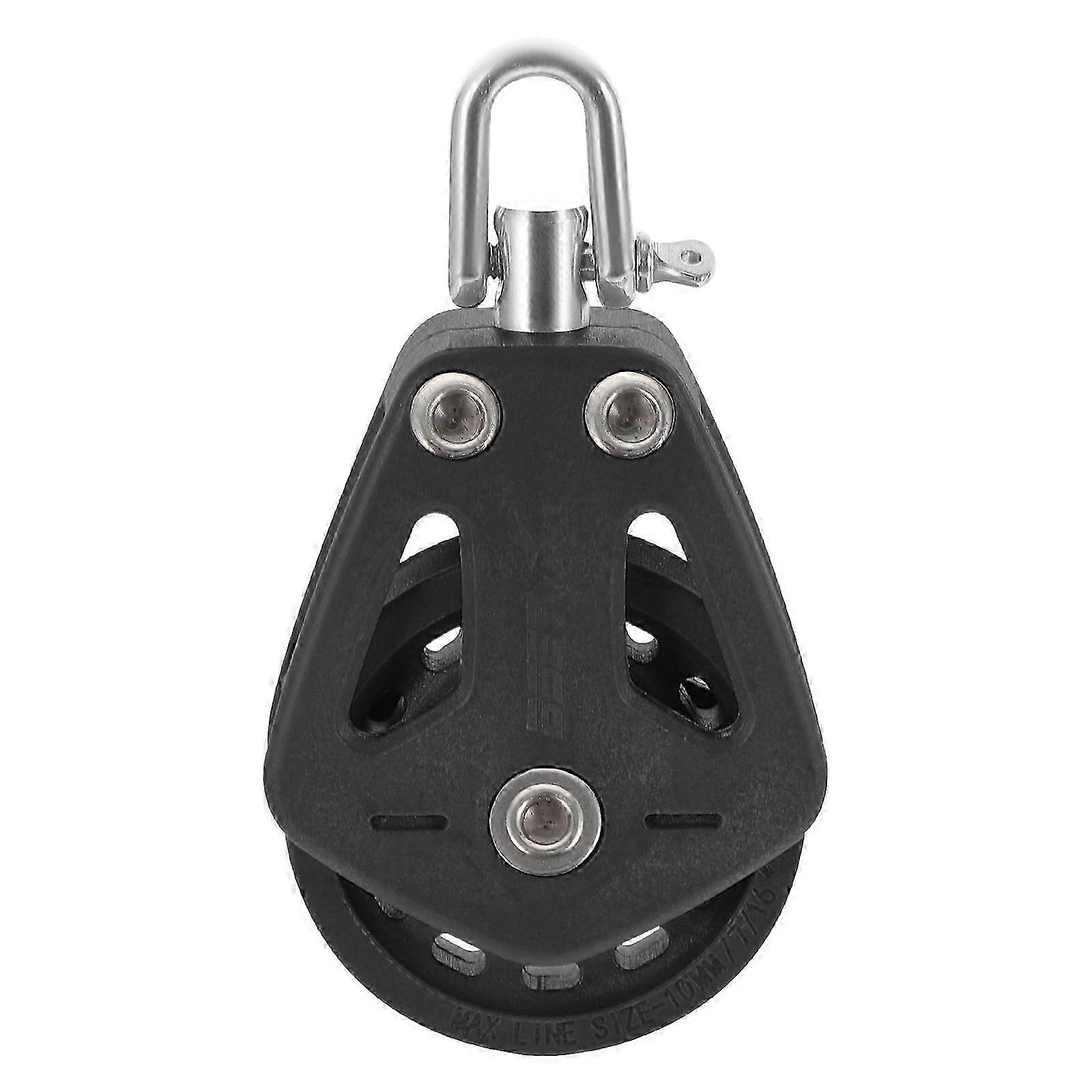 Sailboat Pulley Nylon Crane Pulley Block Lifting Single Pulley Swivel Pulley