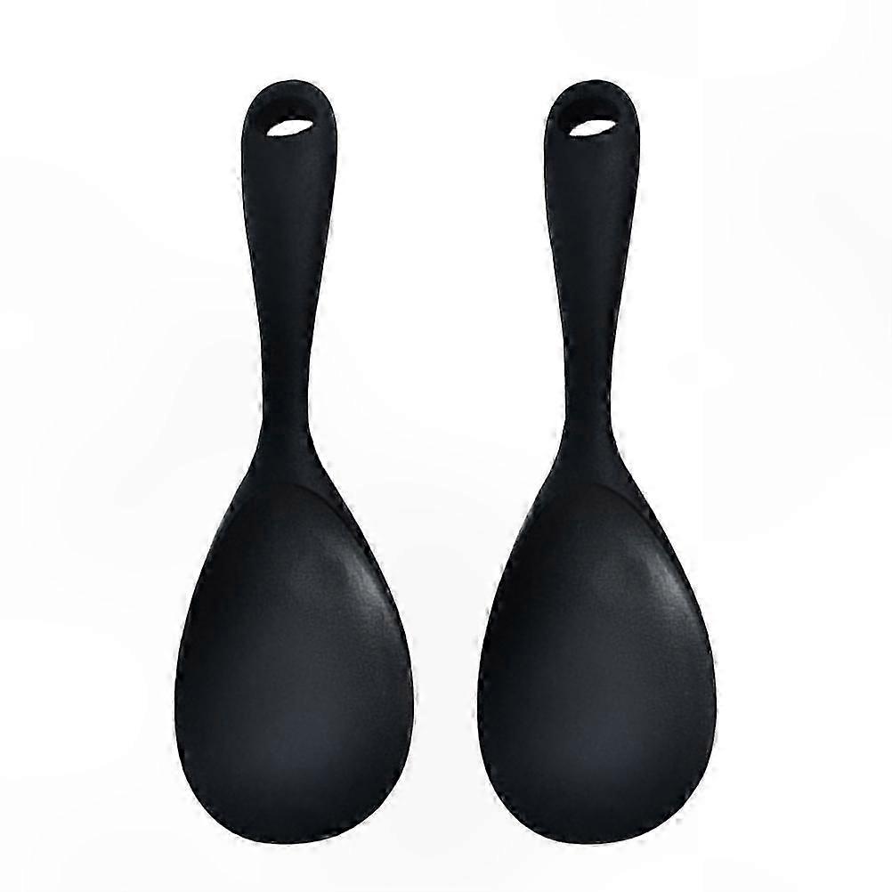 2-Piece Silicone Cooking Non-Stick Rice Spatula & Serving Paddle