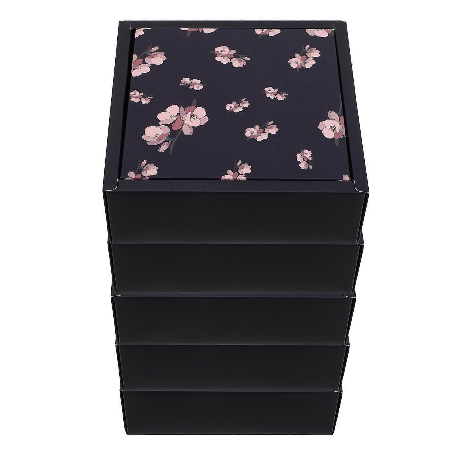 Decorative Boxes With Lids Classic Timeless Design Wrapping Case Necktie Protection 15.00X15.00X5.00CM 5Pcs