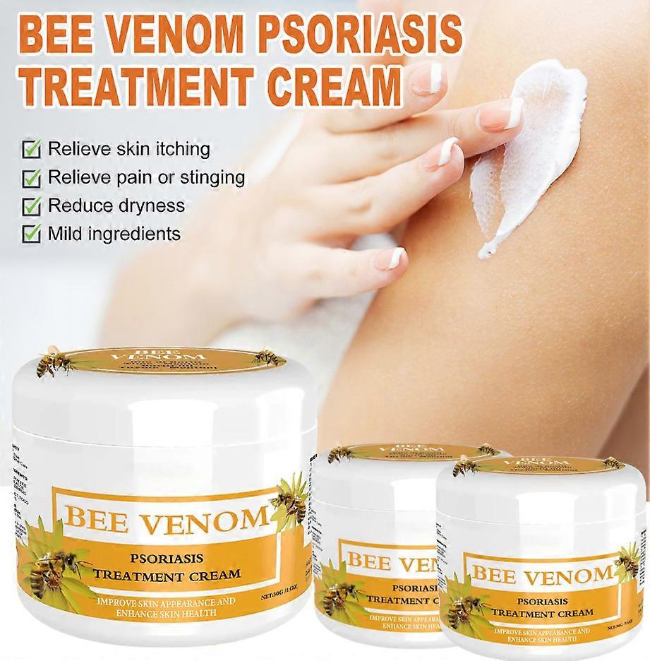 3pcs-1pc蜂毒乾癬クリーム、蜂毒乾癬治療クリーム、スキンリリーフかゆみ止めクリーム