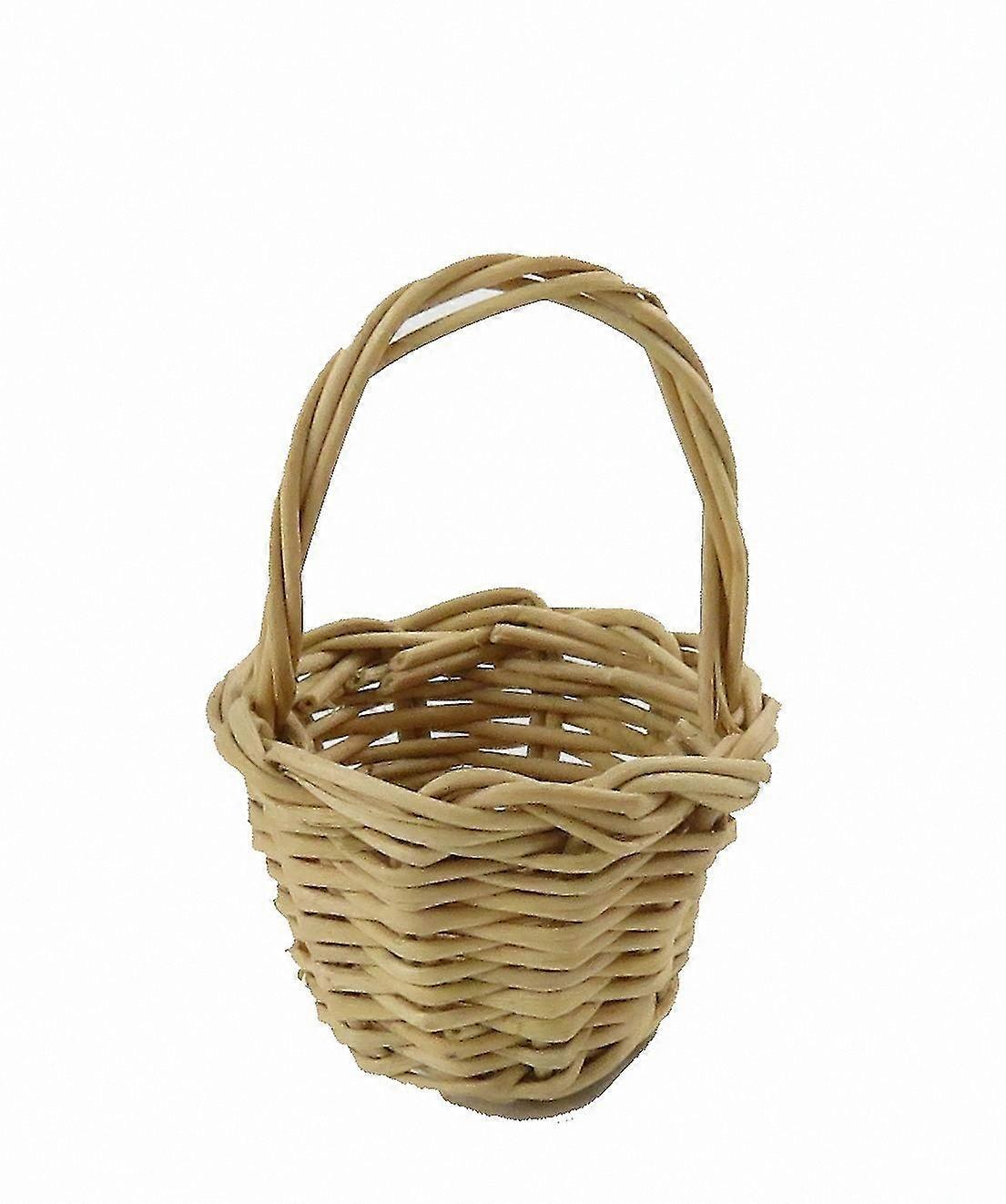 سلة الخوص المصغرة لحديقة دمية أو متجر التبعي