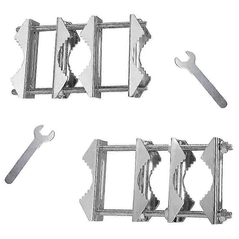 For 2 Pcs Double Antenna Mast Clamp V Jaw Block With Bolts Mast To Mast Clamppatio Umbrella Holder