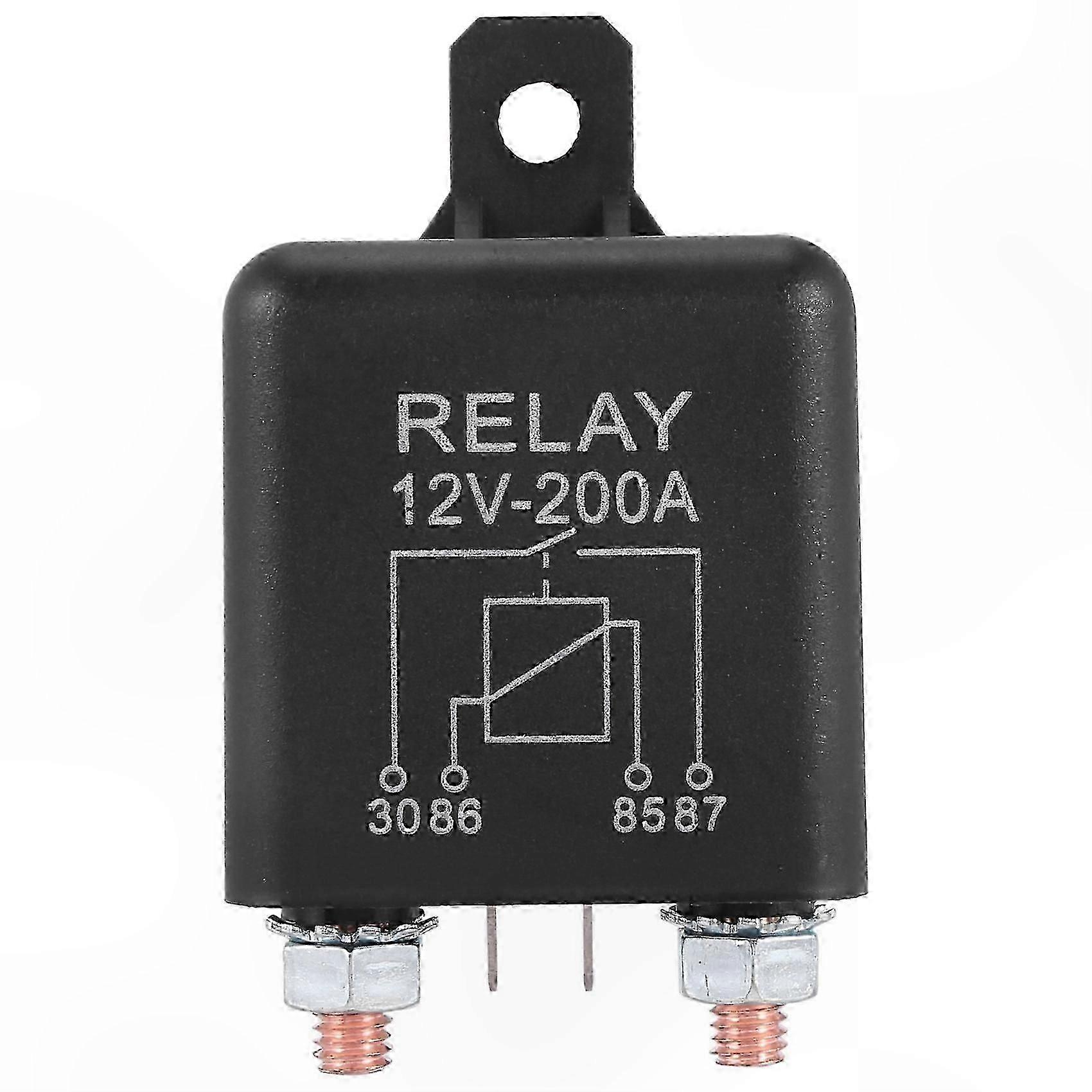 12V 200A Heavy Duty Relay with 4 Pins - Normally Open for Automotive and Marine Use