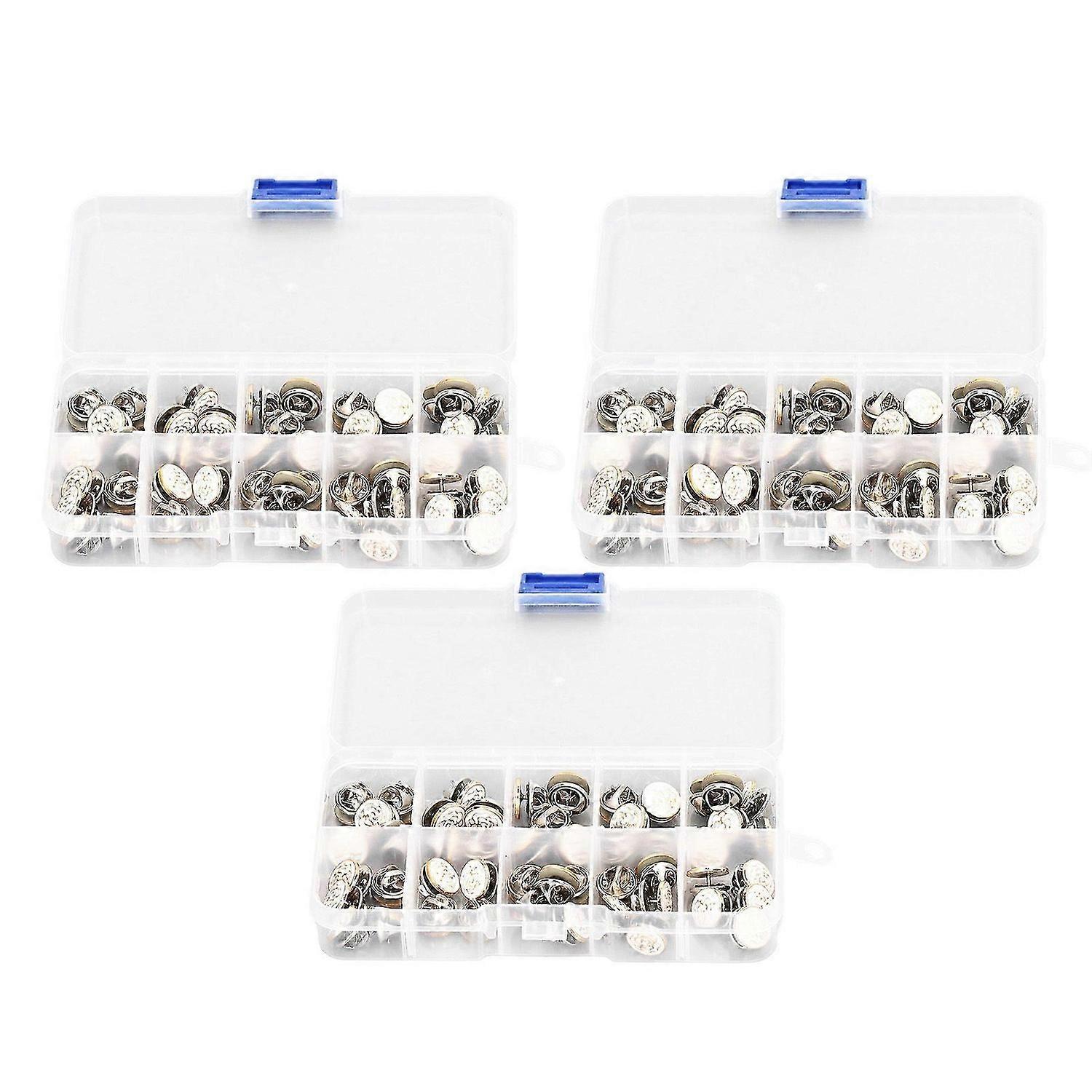 2025 Latest Model 150Pcs No Sew Buttons Elegant Rose Style Durable Plastic