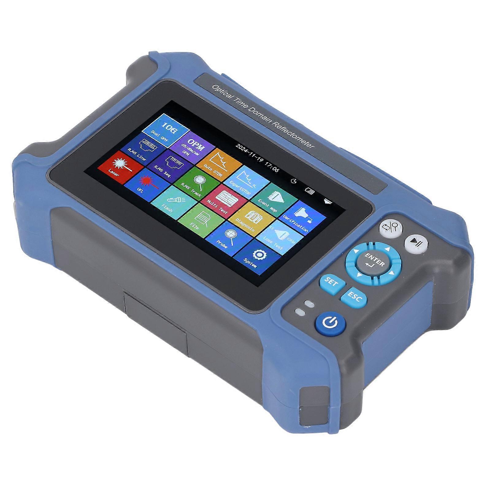 16 in 1 OTDR Fiber Tester 4.3in Touch Screen US Plug 4000mAh