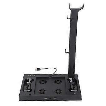 2025 For Xbox Series X Console Cooling Stand Multifunctional Cooling Fan Base with Headset Bracket Battery Adapter