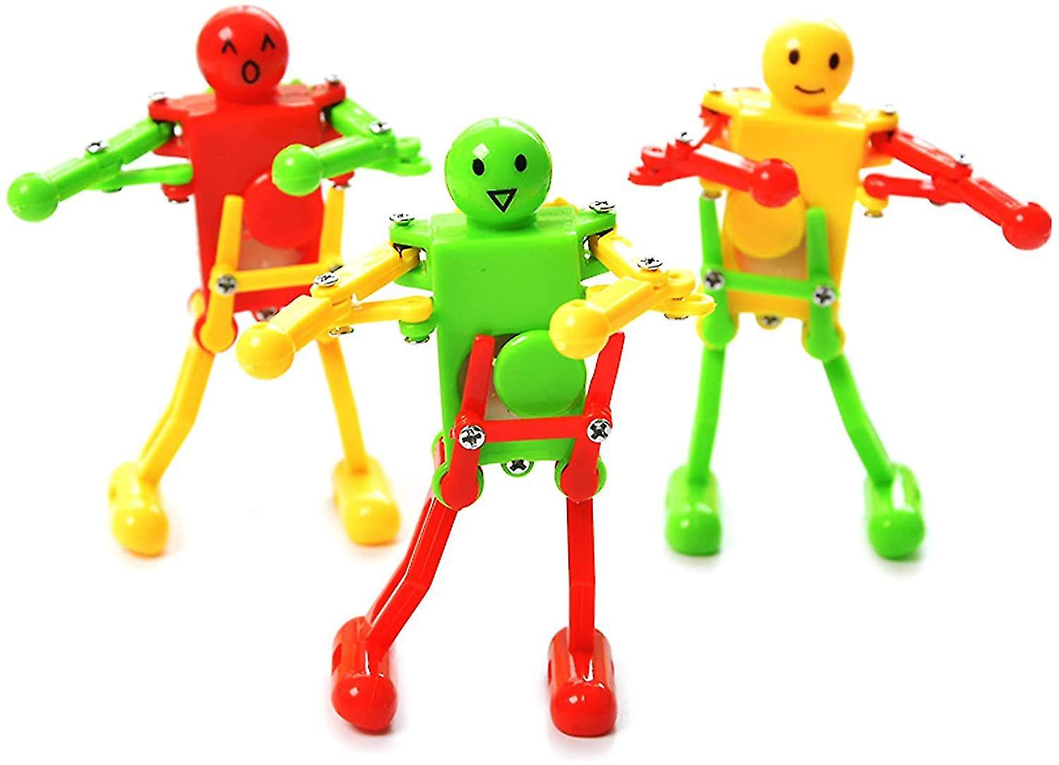 3pcs Wind Up Dancing Robot Walking Robot Toy Funny Clockwork Dancer Kids Gifts