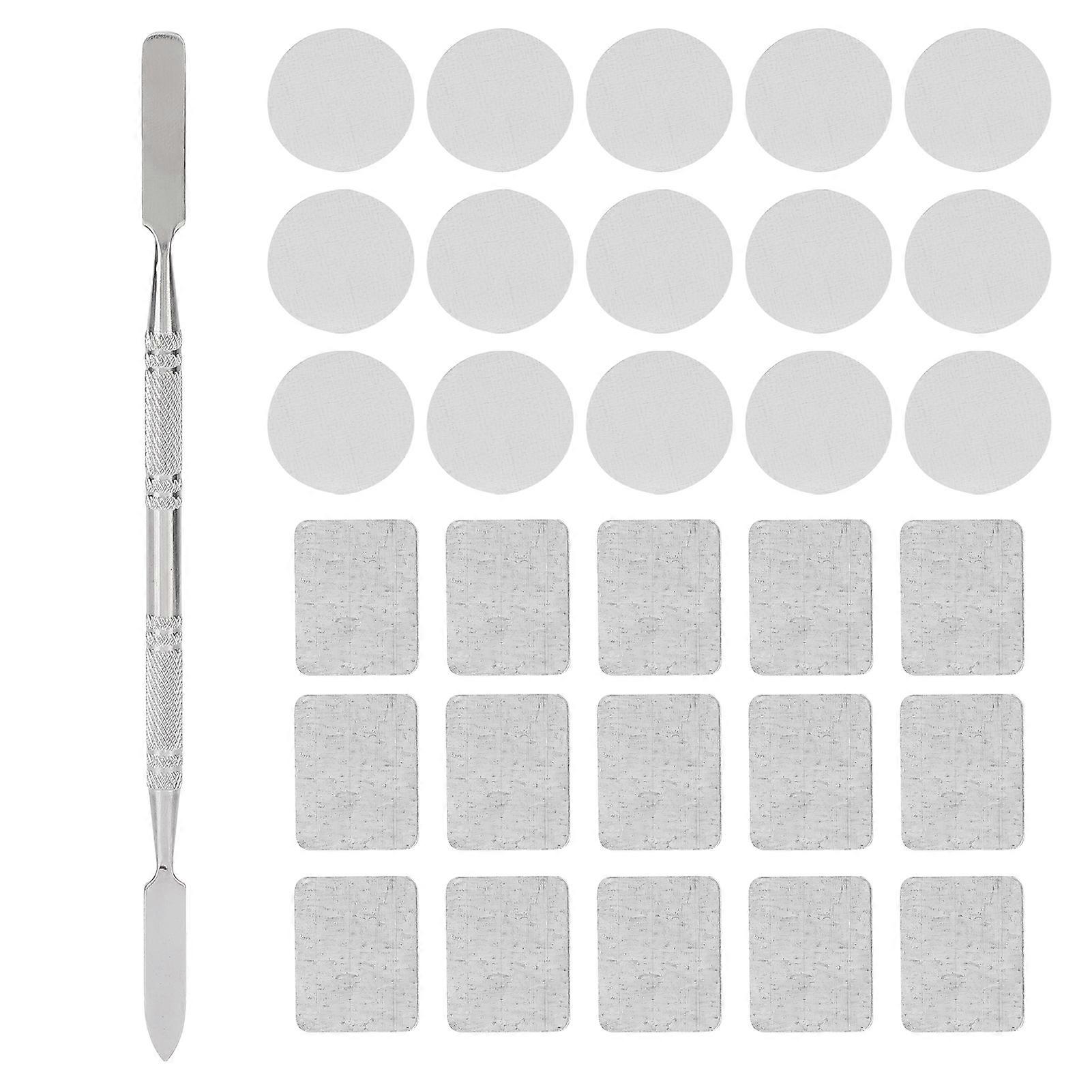 Autocollants métalliques carrés, autocollants de palette vides, autocollants ronds de maquillage colorés pour ensemble de palette de fards à paupières