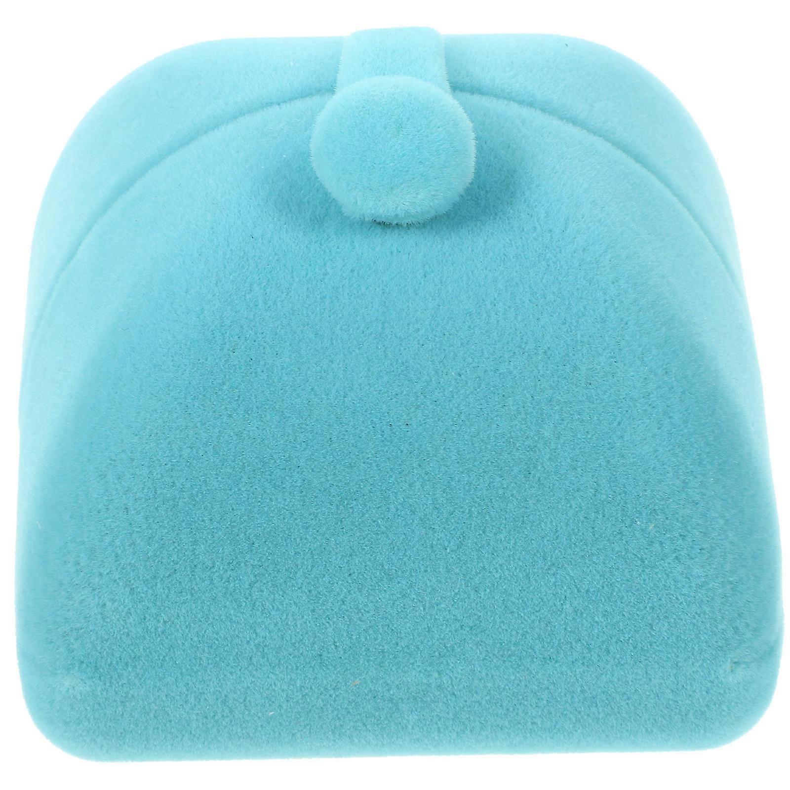 Blue Ring Holder Engagement Ring Box for Storage Use 2Pcs Velvet Material