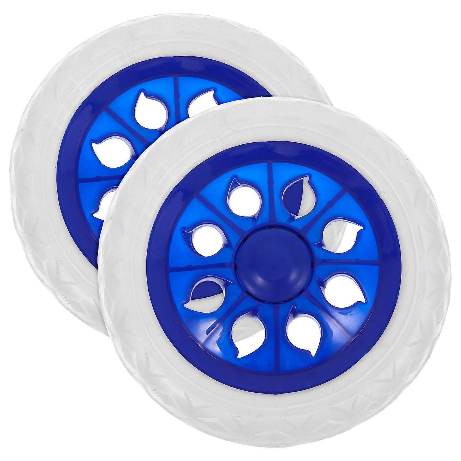 Shopping Trolley Replacement Wheels Cart Wheels Shopping Carts Pu Blue Replacement 2Pcs