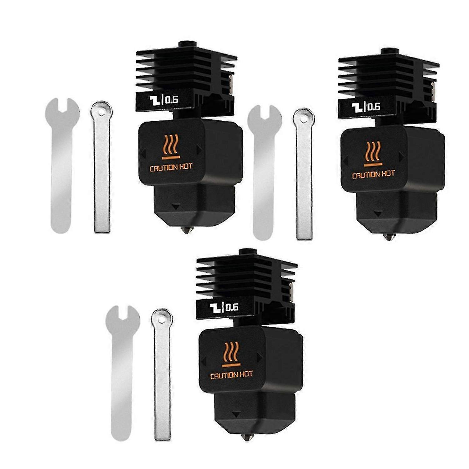 3 Sets for H2D Hotend Kit Quick Swap Design Hotend Hardened Steel Nozzle 3D Printer Accessories 0.6m