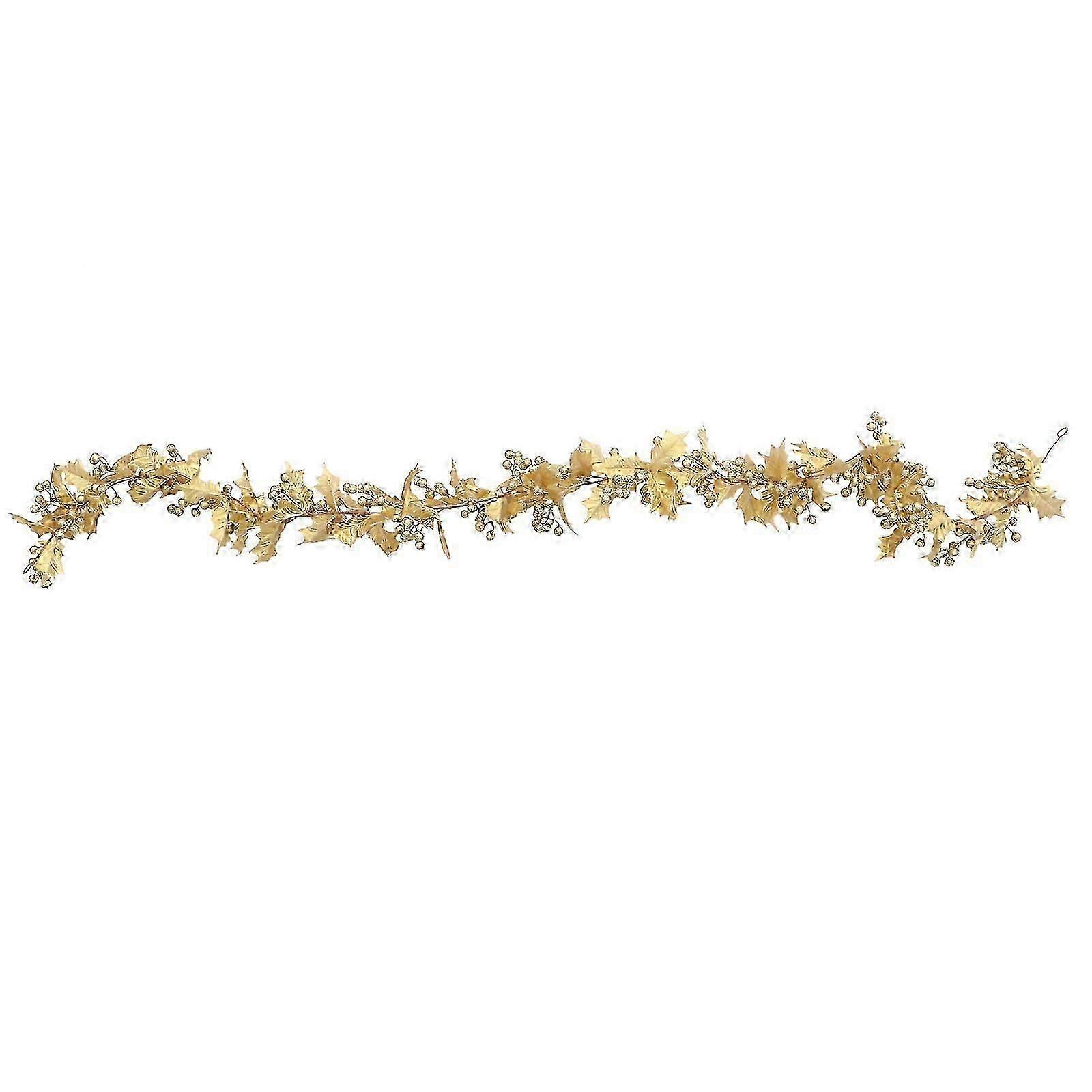 ゴールデンクリスマス籐リースガーランド170x14cmホームデコレーション1セット