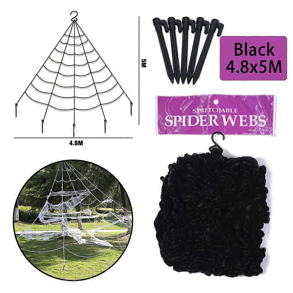 5m 7m Halloween Spider Triangle Web Simulation Extra Large Plush Spider Net Ghost Festival Indoor and Outdoor Decoration Props