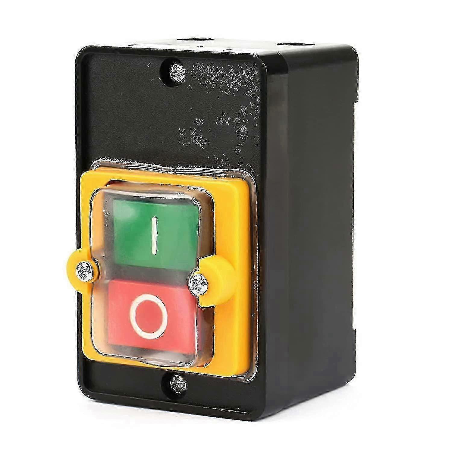 Waterproof 10A Push Button Switch for Bench Drill, 380V 3-Phase Steel Electrical Control Component