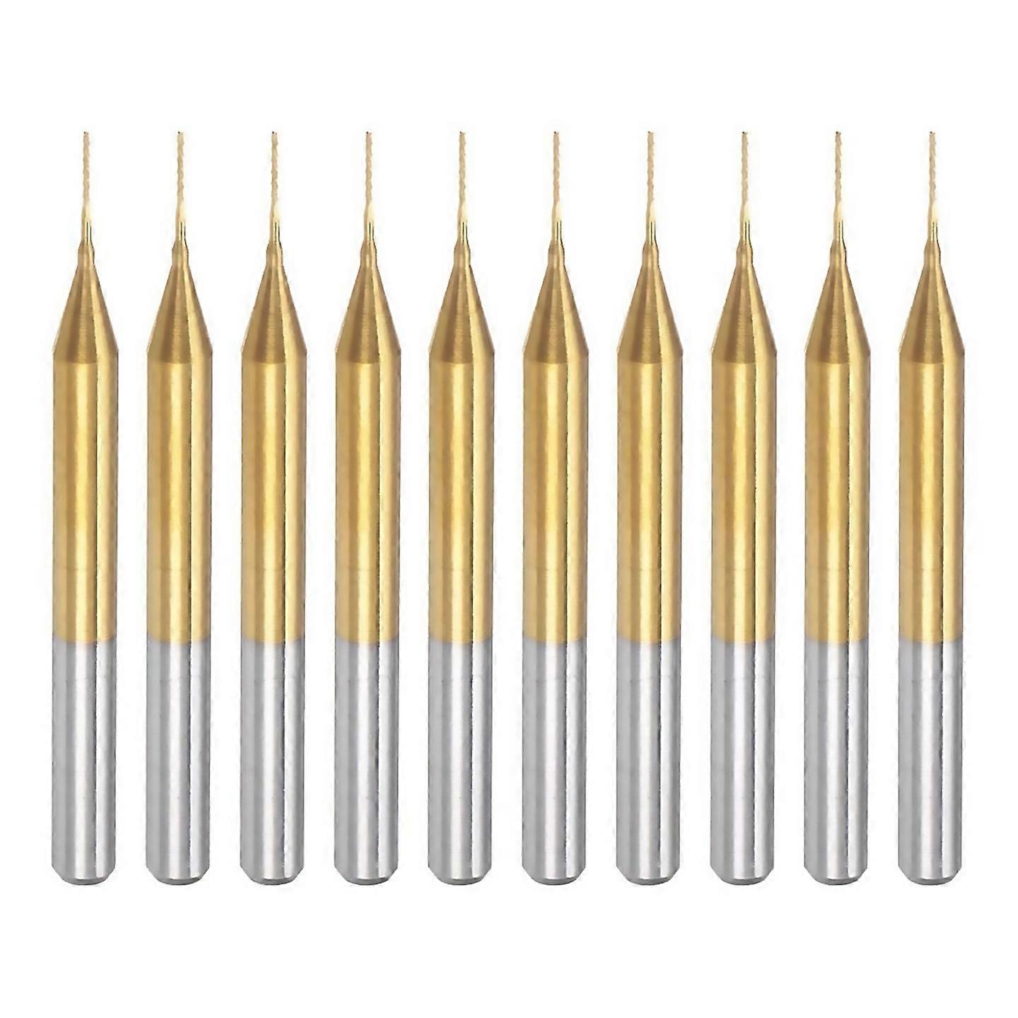 For 10pcs Titanium Coat Carbide For Pcb Machine 18 Inch Shank