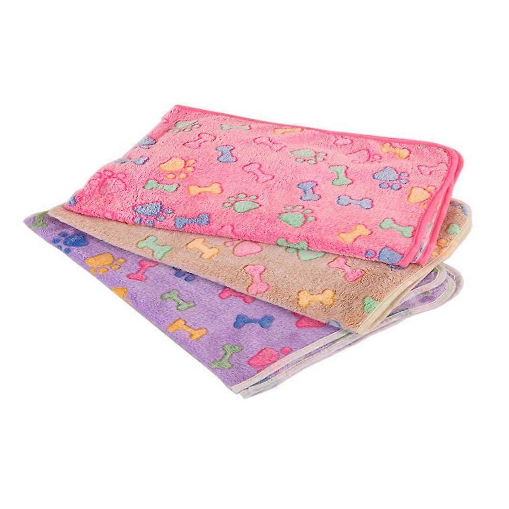 Cat Blanket Puppy Blanket for Warmth Keeping Use 60x40cm Pink Bone Cushion