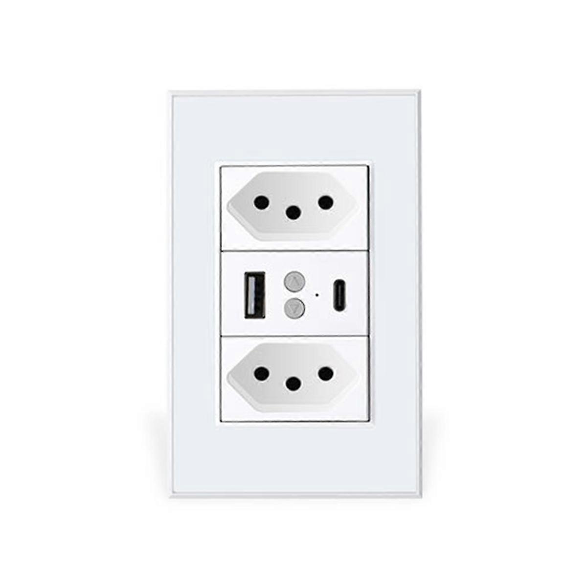 Tuya Zigbee Smart Brazil Socket Switch 10A Switch Socket EU Plug