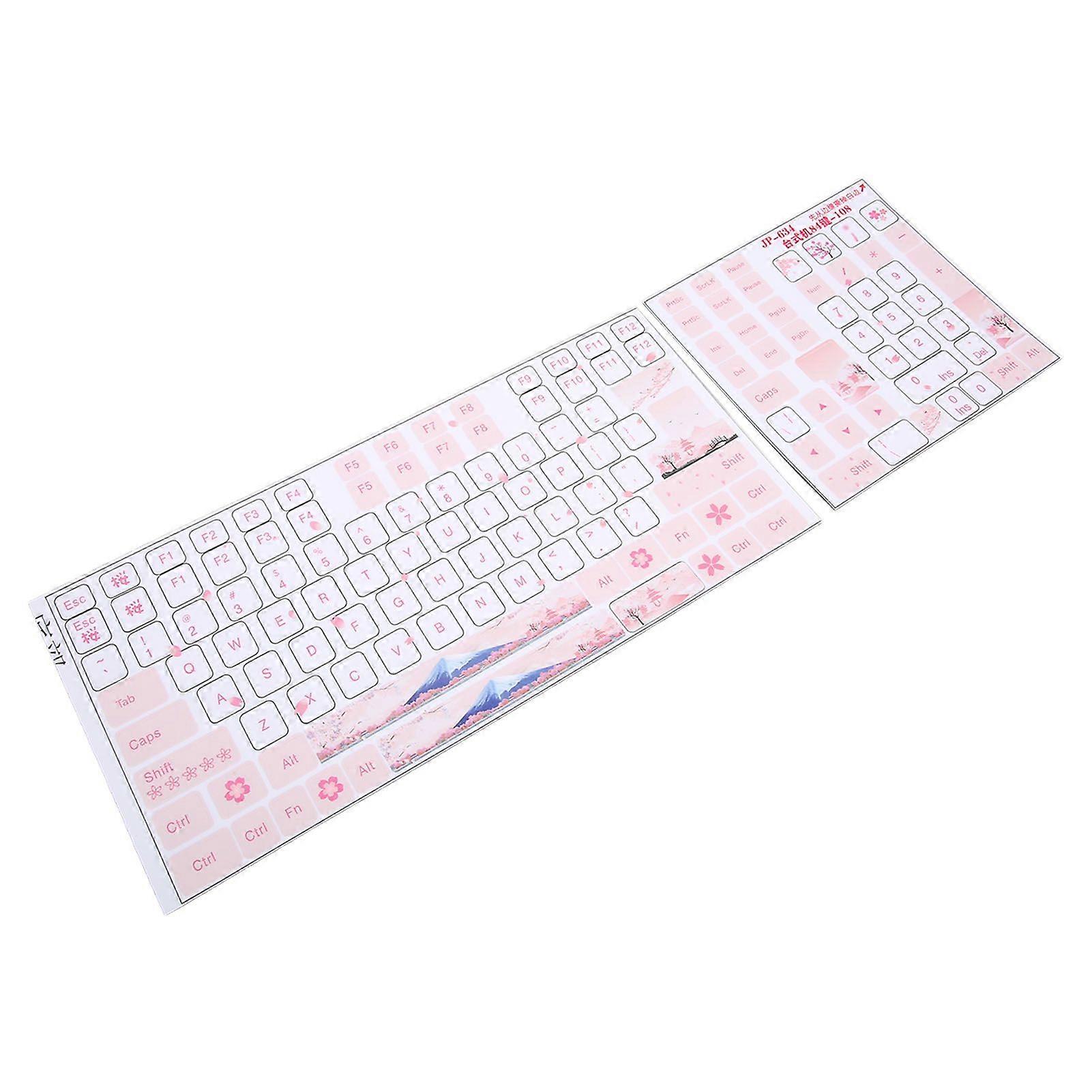 Keyboard Stickers Universal Desktop Computer Mechanical Keyboard Clear Beautiful English Keycap Button Stickers