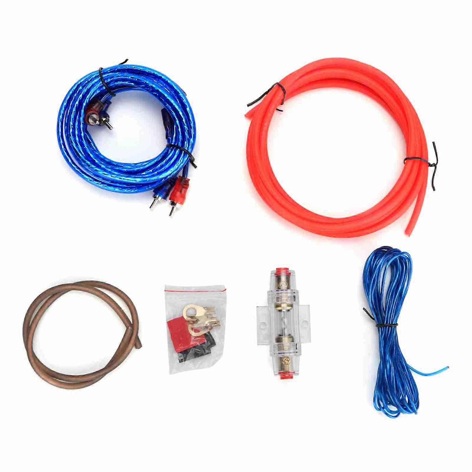 Car 10GA Power Amplifier Subwoofer Audio Speakers Replacement Zinc Alloy Wire Set Kit