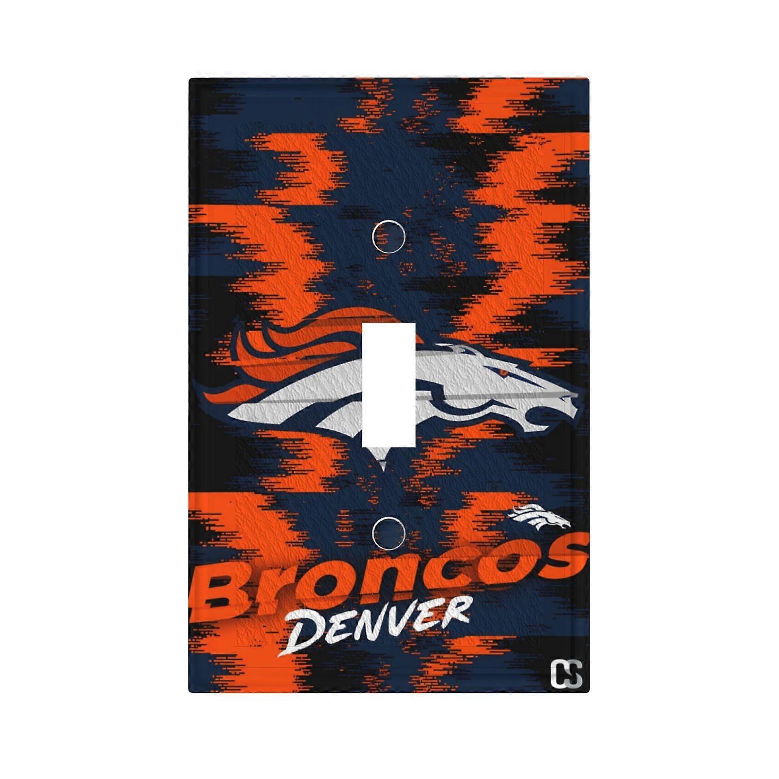 Broncos Switching Lights Single Leather Roman Frame Switch Panel Wall Panel Single Double/Pull Light Switch