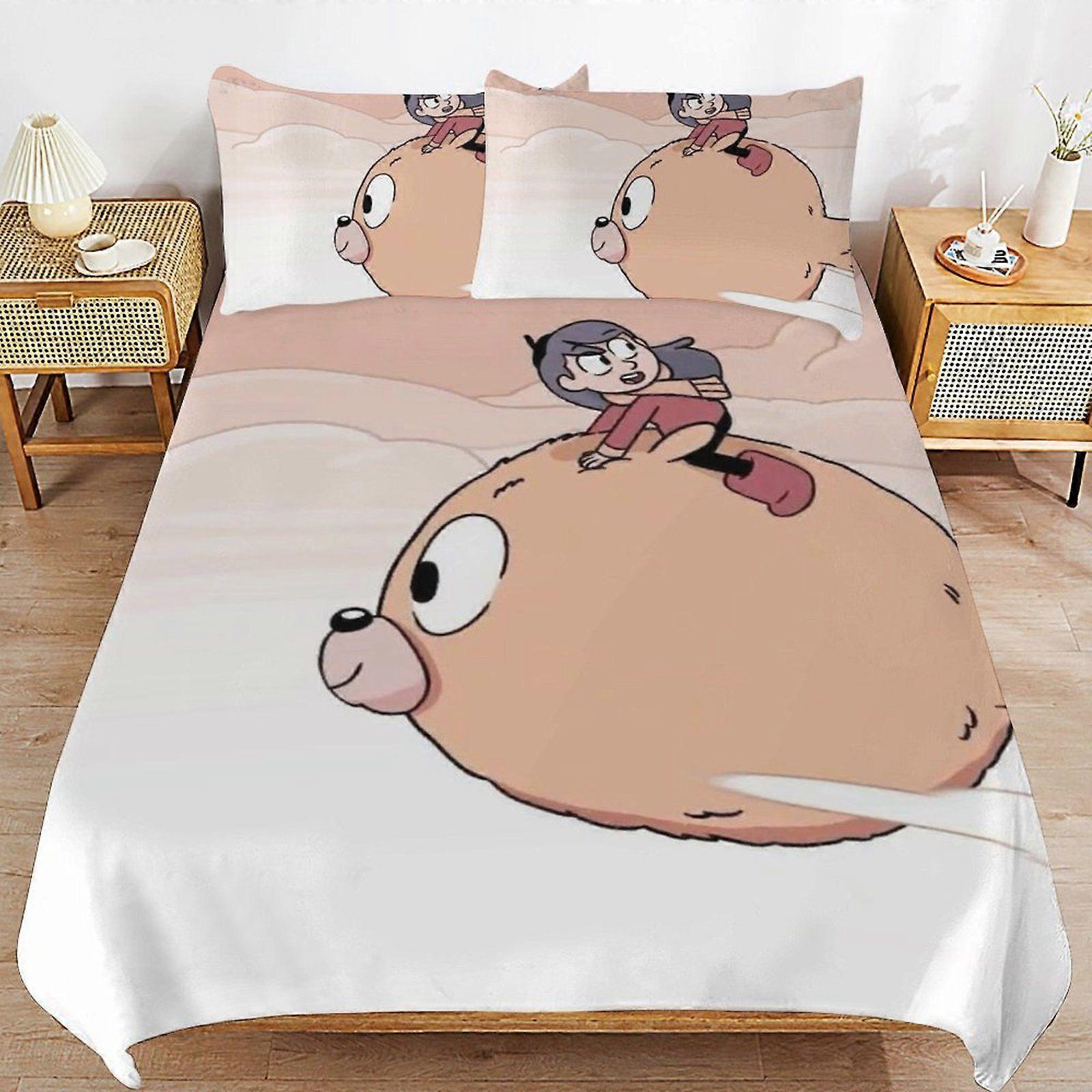 a357 Hilda Simple Smooth Finish Practical Zipper Closure Soft Bedding Duvet Cover Sets Sleep Essentials n357