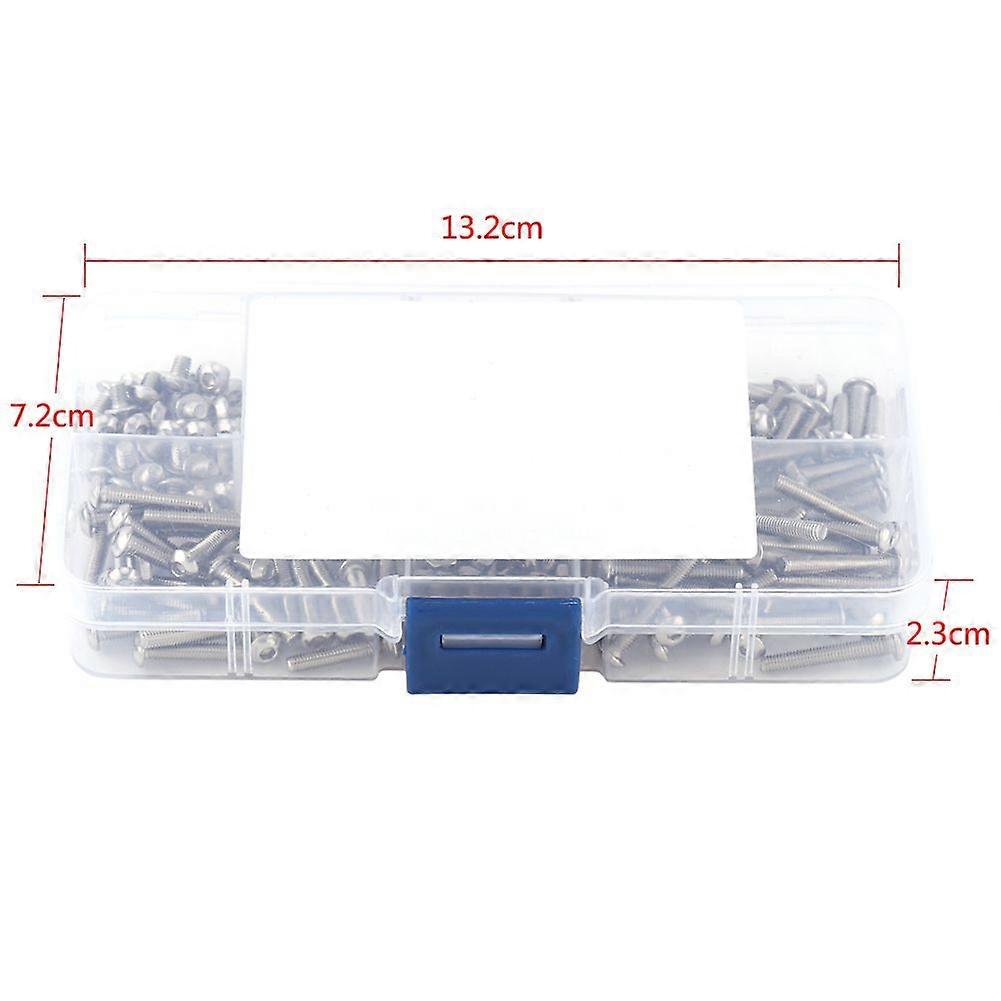 230pcs M3 Stainless Steel SS304 Hex Socket Button Head Screws Bolts and Nuts with Box