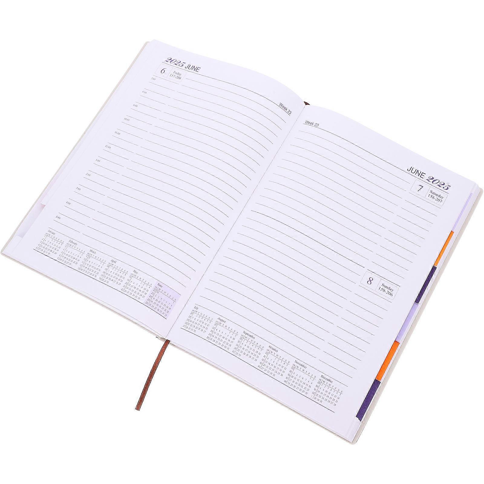 School Daily Planner Notebook for Writing Use 2Pcs Multi-Function Agenda