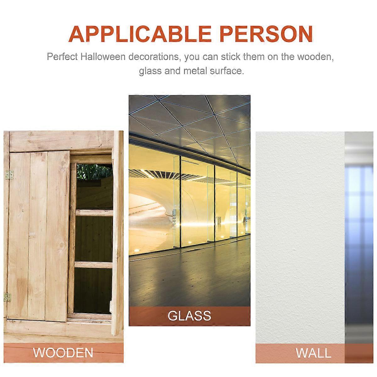 Halloween Window Sticker for Decoration Orange Electrostatic Decor