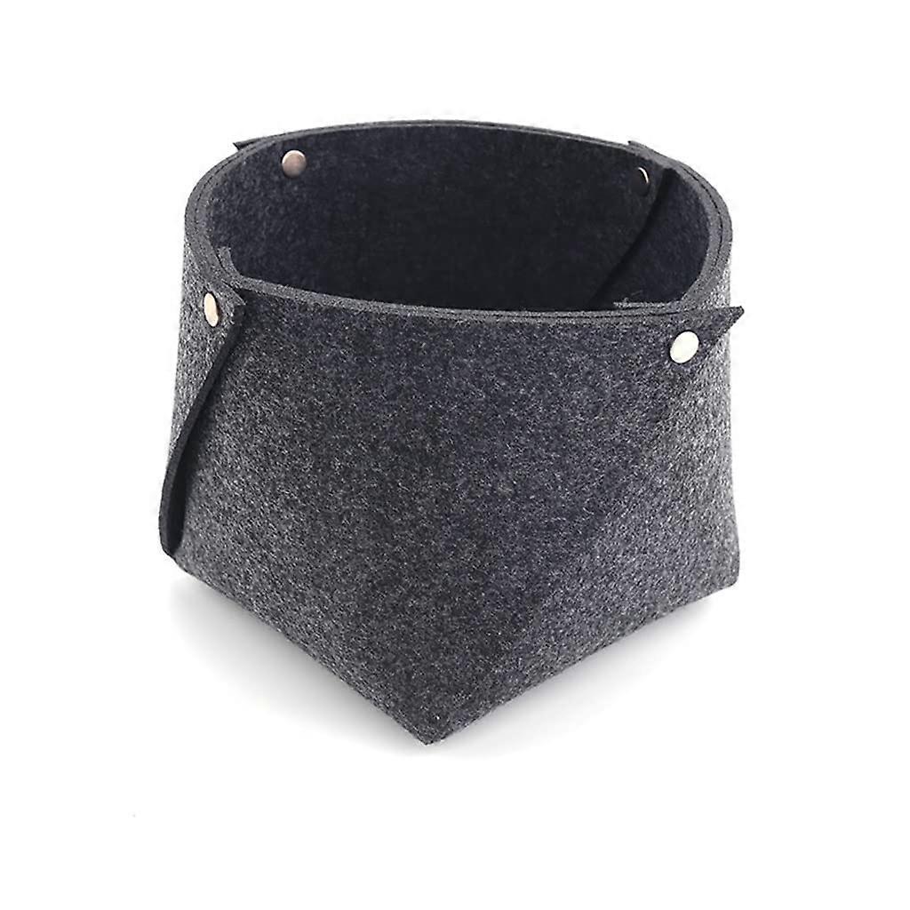 Folding Felt Storage Basket 14x14x13 cm For Keys And Small Items, Felt Desk Organizer, Office Home Storage