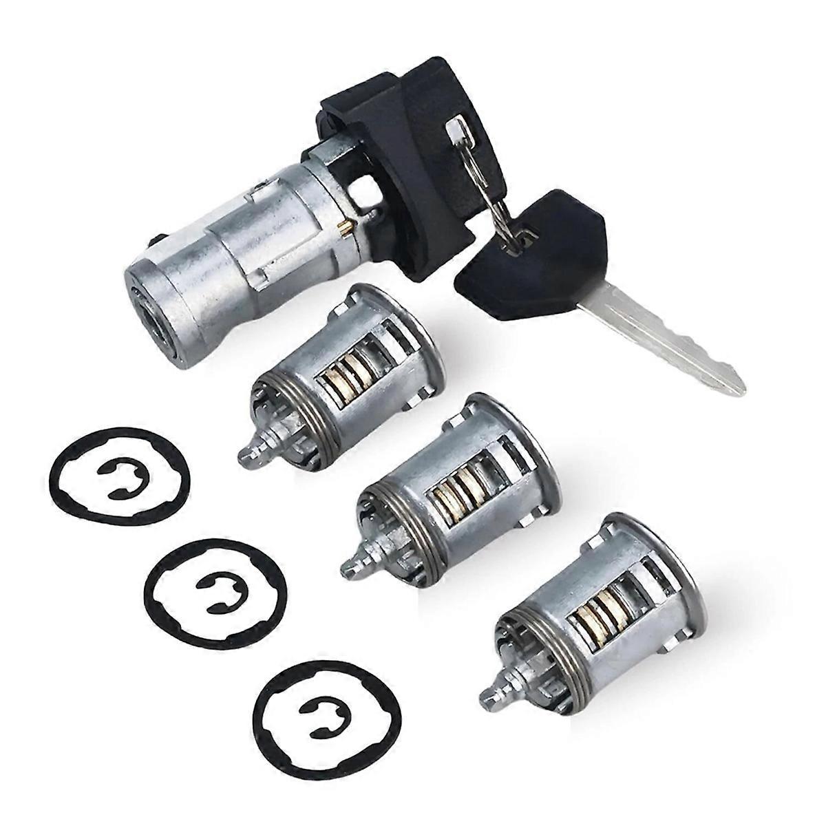 702419 4720929K Car Ignition Switch Lock Cylinder & Door Lock with 2 Keys for LHD